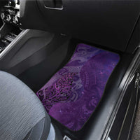 New Zealand Matariki Car Mats Maori Manaia Galaxy Silver Fern Purple Color