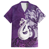New Zealand Matariki Hawaiian Shirt Maori Manaia Galaxy Silver Fern Purple Color LT22 Purple - Polynesian Pride