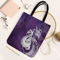 New Zealand Matariki Tote Bag Maori Manaia Galaxy Silver Fern Purple Color