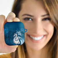 New Zealand Matariki AirPods Case Maori Manaia Galaxy Silver Fern Blue Color