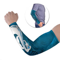 New Zealand Matariki Arm Sleeves Maori Manaia Galaxy Silver Fern Blue Color