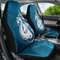 New Zealand Matariki Car Seat Cover Maori Manaia Galaxy Silver Fern Blue Color LT22 - Polynesian Pride