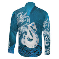 New Zealand Matariki Family Matching Tank Maxi Dress and Hawaiian Shirt Maori Manaia Galaxy Silver Fern Blue Color LT22 - Polynesian Pride