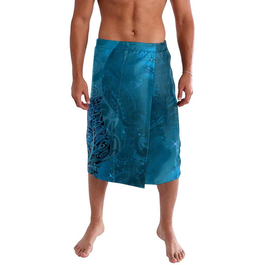New Zealand Matariki Lavalava Maori Manaia Galaxy Silver Fern Blue Color