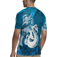 New Zealand Matariki Rugby Jersey Maori Manaia Galaxy Silver Fern Blue Color