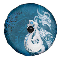 New Zealand Matariki Spare Tire Cover Maori Manaia Galaxy Silver Fern Blue Color LT22 - Polynesian Pride