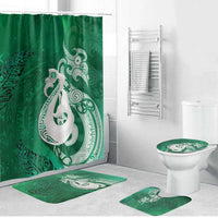 New Zealand Matariki Bathroom Set Maori Manaia Galaxy Silver Fern Green Color
