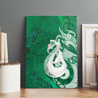 New Zealand Matariki Canvas Wall Art Maori Manaia Galaxy Silver Fern Green Color