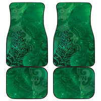 New Zealand Matariki Car Mats Maori Manaia Galaxy Silver Fern Green Color