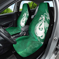 New Zealand Matariki Car Seat Cover Maori Manaia Galaxy Silver Fern Green Color LT22 - Polynesian Pride
