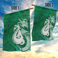 New Zealand Matariki Garden Flag Maori Manaia Galaxy Silver Fern Green Color