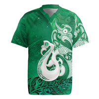 New Zealand Matariki Rugby Jersey Maori Manaia Galaxy Silver Fern Green Color