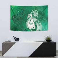 New Zealand Matariki Tapestry Maori Manaia Galaxy Silver Fern Green Color LT22 - Polynesian Pride