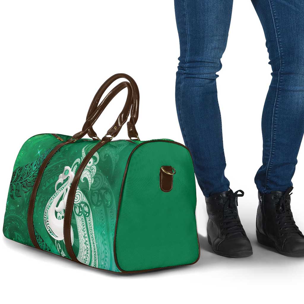 New Zealand Matariki Travel Bag Maori Manaia Galaxy Silver Fern Green Color LT22 - Polynesian Pride