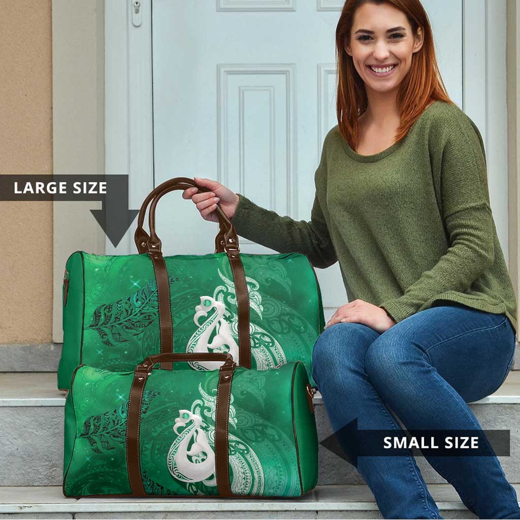 New Zealand Matariki Travel Bag Maori Manaia Galaxy Silver Fern Green Color LT22 - Polynesian Pride