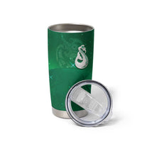 New Zealand Matariki Tumbler Cup Maori Manaia Galaxy Silver Fern Green Color LT22 - Polynesian Pride