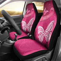 New Zealand Breast Cancer Awareness Car Seat Cover Pink Ribbon Butterfly Maori Pattern