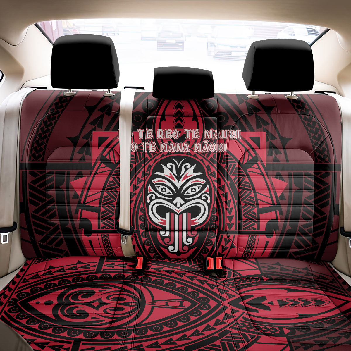 New Zealand Maori Language Week Back Car Seat Cover Te Wiki O Te Reo Maori Hei Tiki LT22 - Polynesian Pride