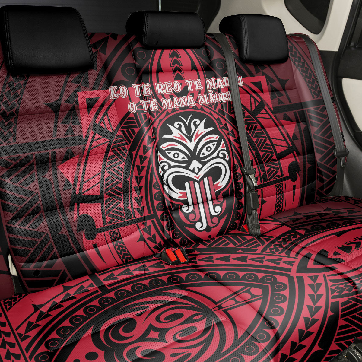 New Zealand Maori Language Week Back Car Seat Cover Te Wiki O Te Reo Maori Hei Tiki LT22 - Polynesian Pride