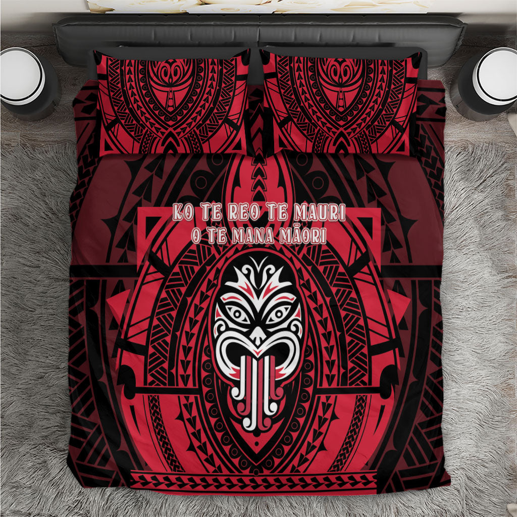 New Zealand Maori Language Week Bedding Set Te Wiki O Te Reo Maori Hei Tiki LT22 Red - Polynesian Pride