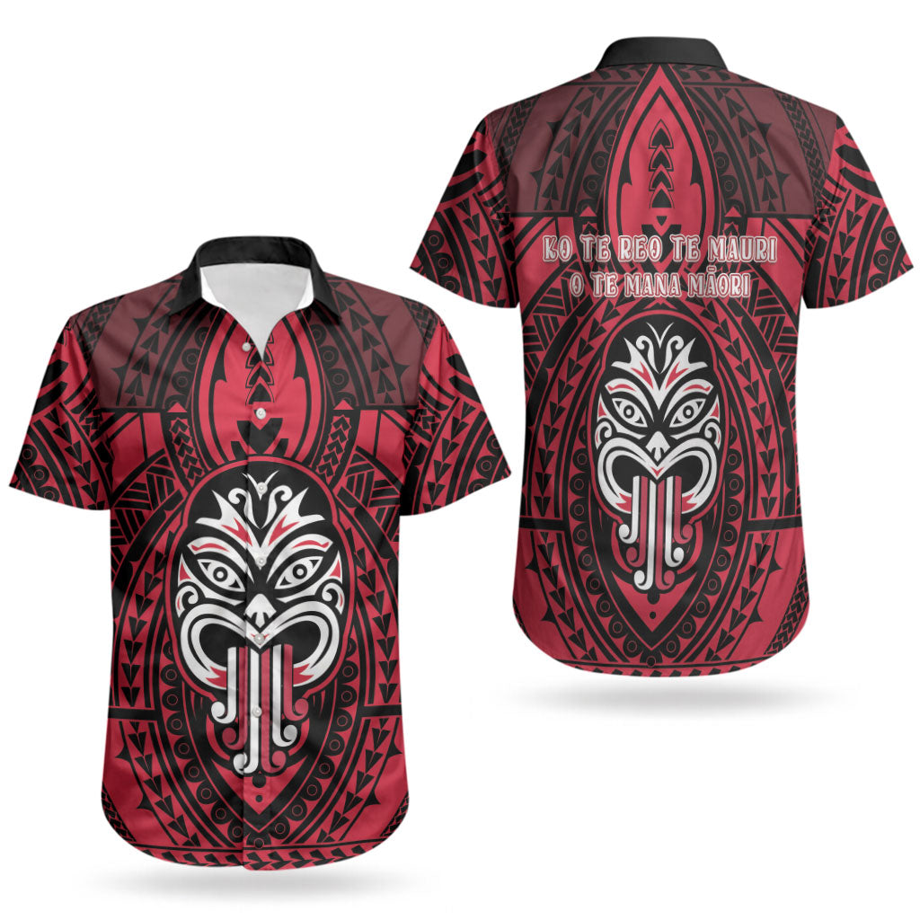New Zealand Maori Language Week Couples Matching Off Shoulder Short Dress and Hawaiian Shirt Te Wiki O Te Reo Maori Hei Tiki LT22 - Polynesian Pride