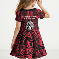 New Zealand Maori Language Week Kid Short Sleeve Dress Te Wiki O Te Reo Maori Hei Tiki LT22 - Polynesian Pride