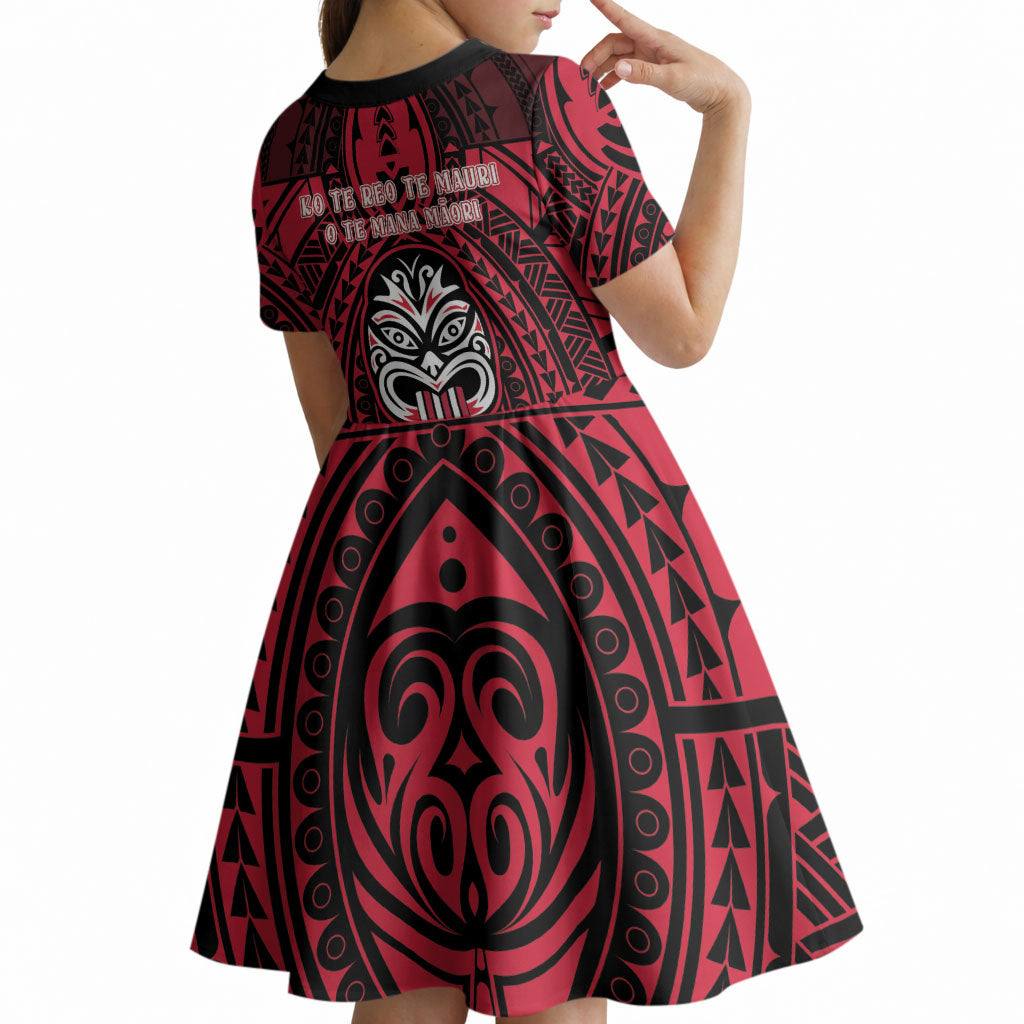 New Zealand Maori Language Week Kid Short Sleeve Dress Te Wiki O Te Reo Maori Hei Tiki LT22 - Polynesian Pride