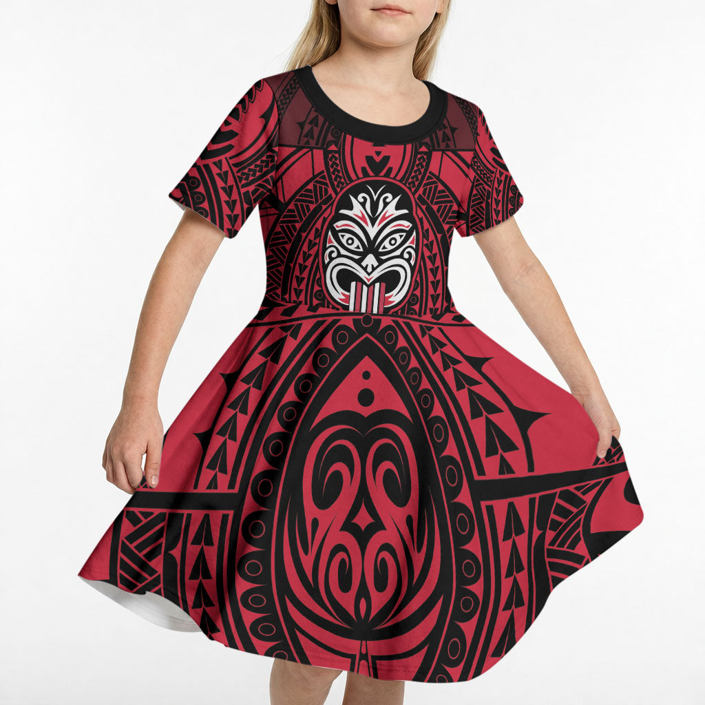 New Zealand Maori Language Week Kid Short Sleeve Dress Te Wiki O Te Reo Maori Hei Tiki LT22 - Polynesian Pride