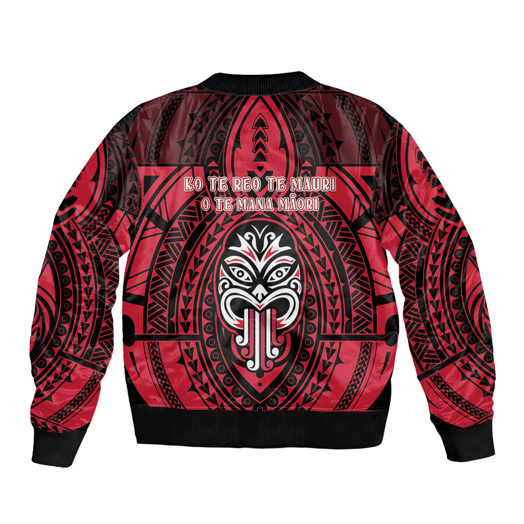 New Zealand Maori Language Week Sleeve Zip Bomber Jacket Te Wiki O Te Reo Maori Hei Tiki LT22 - Polynesian Pride