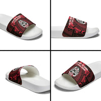 New Zealand Maori Language Week Slide Sandals Te Wiki O Te Reo Maori Hei Tiki LT22 - Polynesian Pride