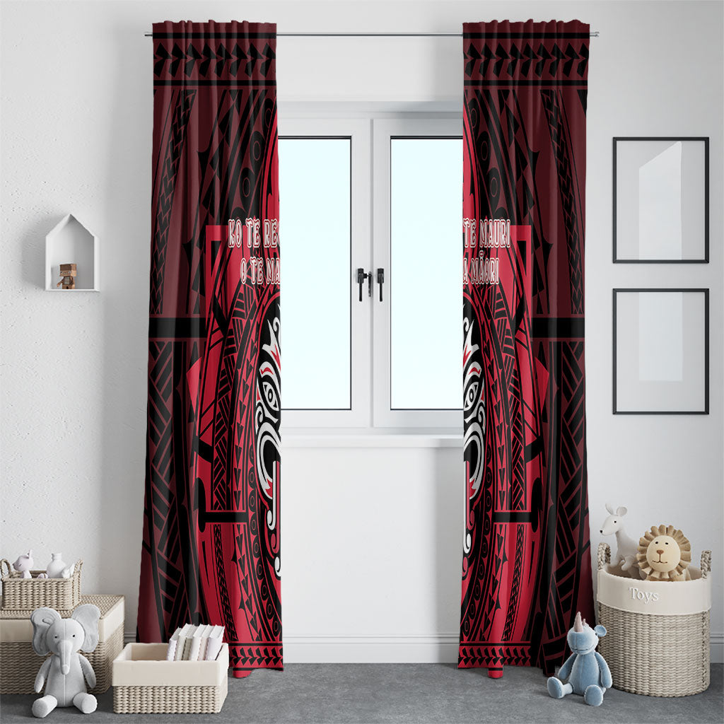 New Zealand Maori Language Week Window Curtain Te Wiki O Te Reo Maori Hei Tiki LT22 - Polynesian Pride
