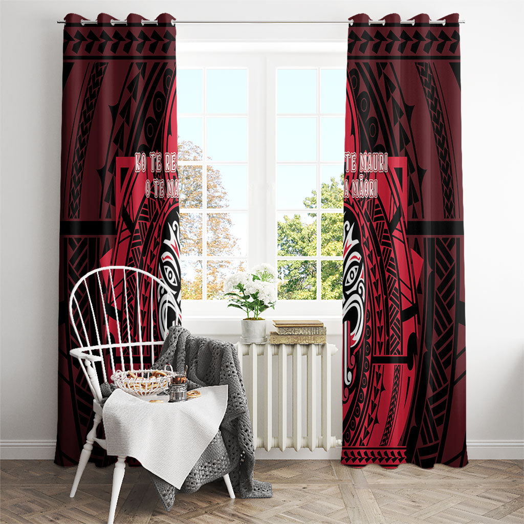 New Zealand Maori Language Week Window Curtain Te Wiki O Te Reo Maori Hei Tiki LT22 - Polynesian Pride