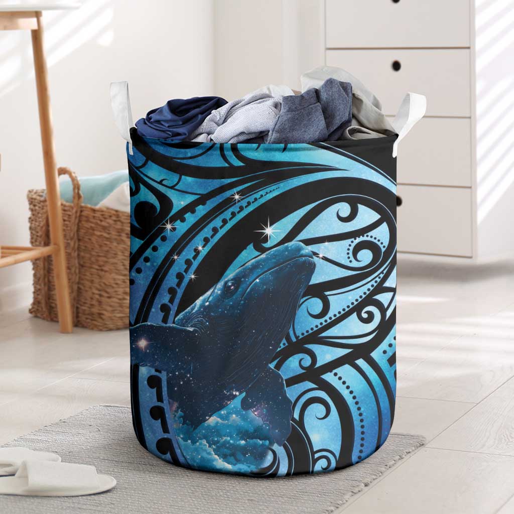 New Zealand Matariki Laundry Basket Maori Humpback Whale Galaxy