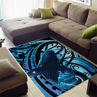 New Zealand Matariki Area Rug Maori Humpback Whale Galaxy