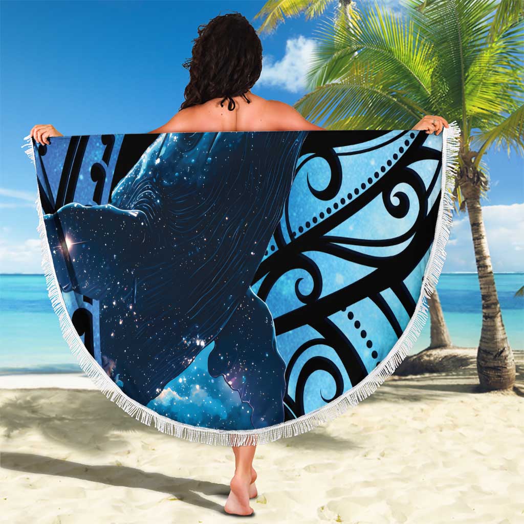 New Zealand Matariki Beach Blanket Maori Humpback Whale Galaxy