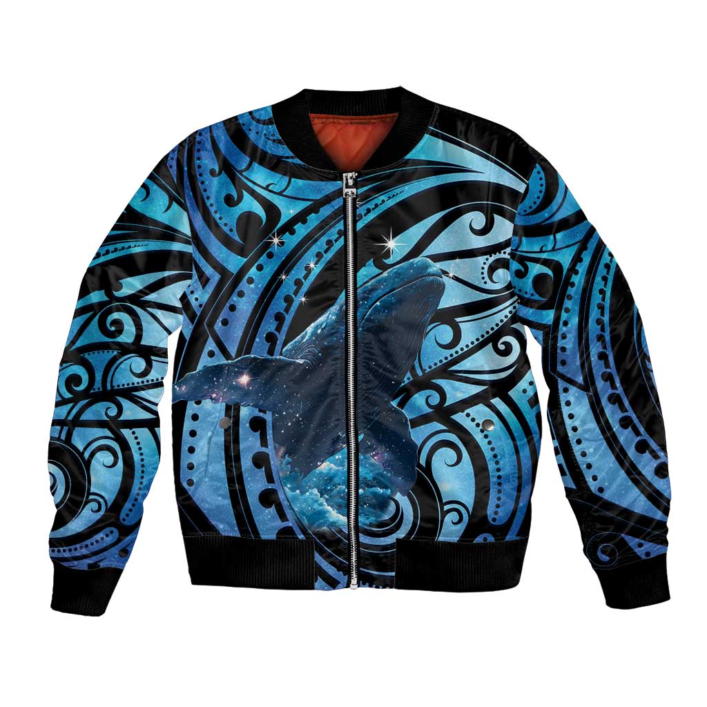 New Zealand Matariki Bomber Jacket Maori Humpback Whale Galaxy