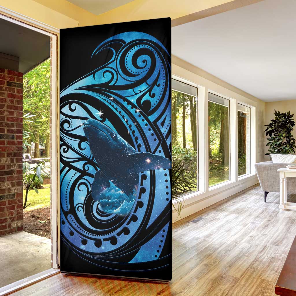 New Zealand Matariki Door Cover Maori Humpback Whale Galaxy
