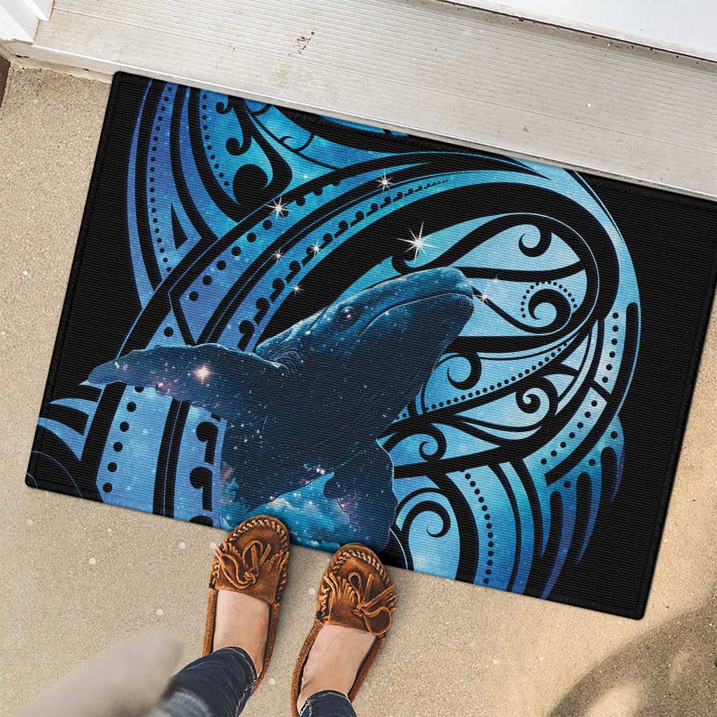 New Zealand Matariki Rubber Doormat Maori Humpback Whale Galaxy