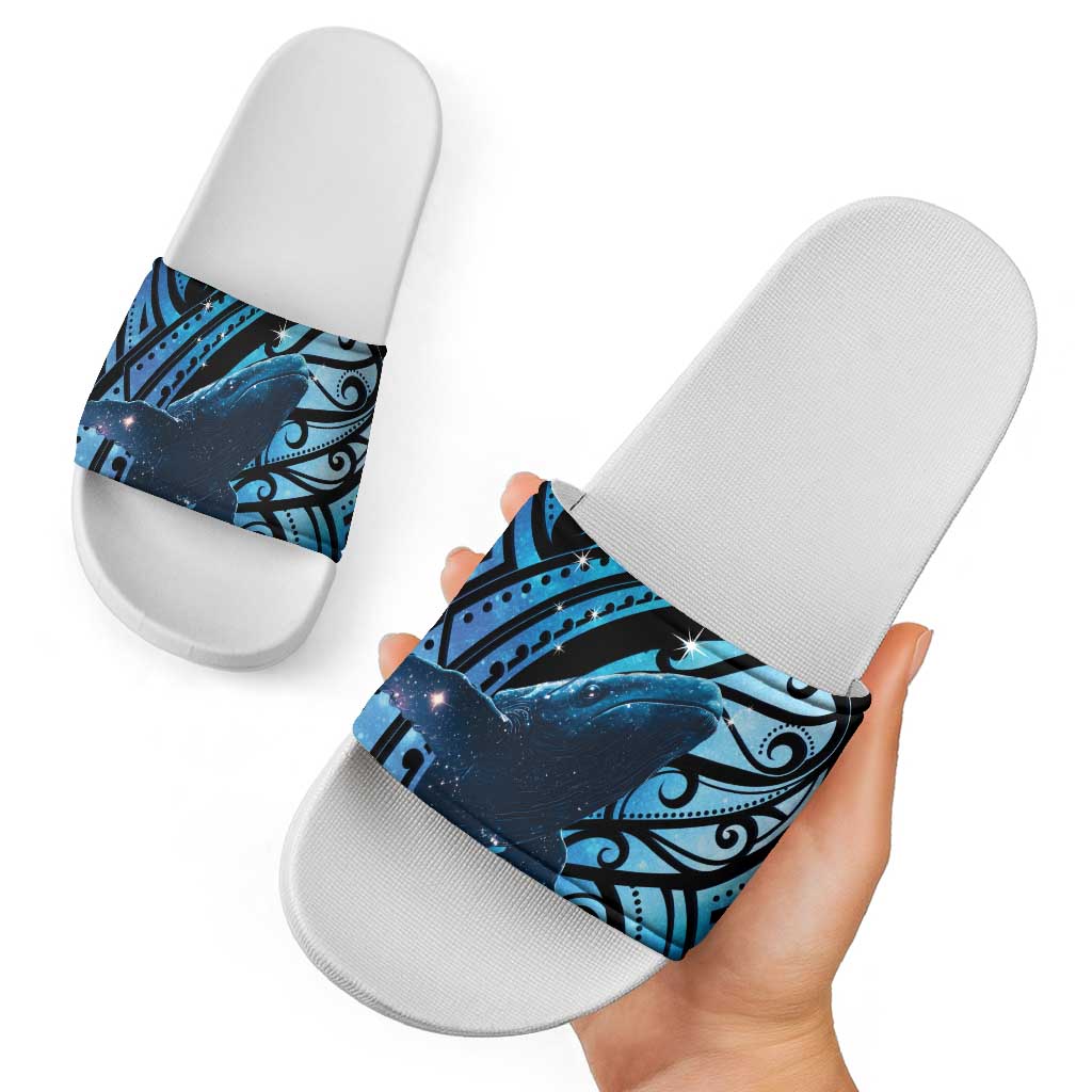 New Zealand Matariki Slide Sandals Maori Humpback Whale Galaxy