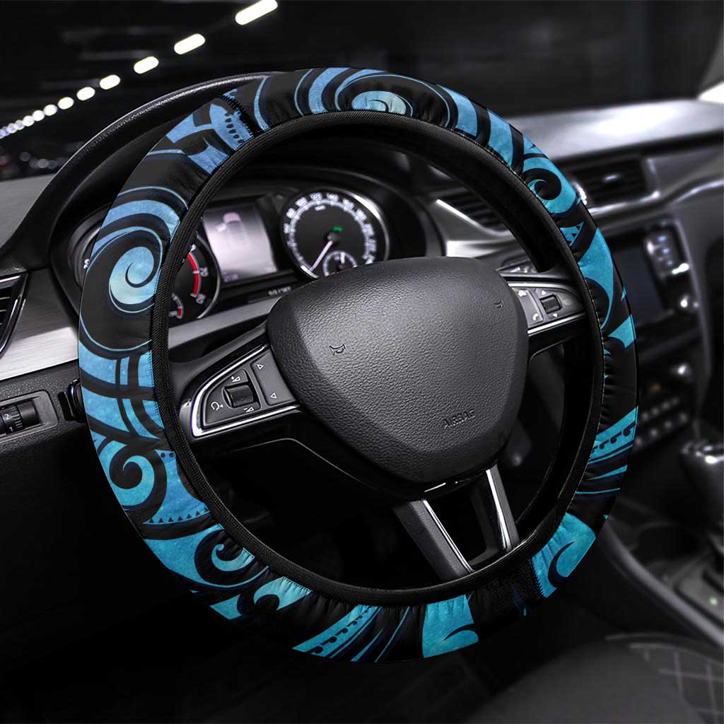 New Zealand Matariki Steering Wheel Cover Maori Humpback Whale Galaxy