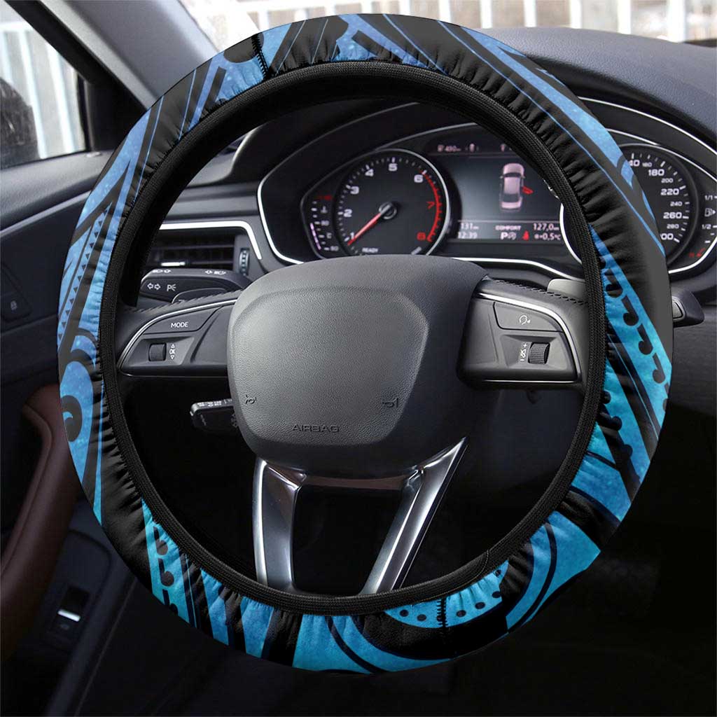 New Zealand Matariki Steering Wheel Cover Maori Humpback Whale Galaxy