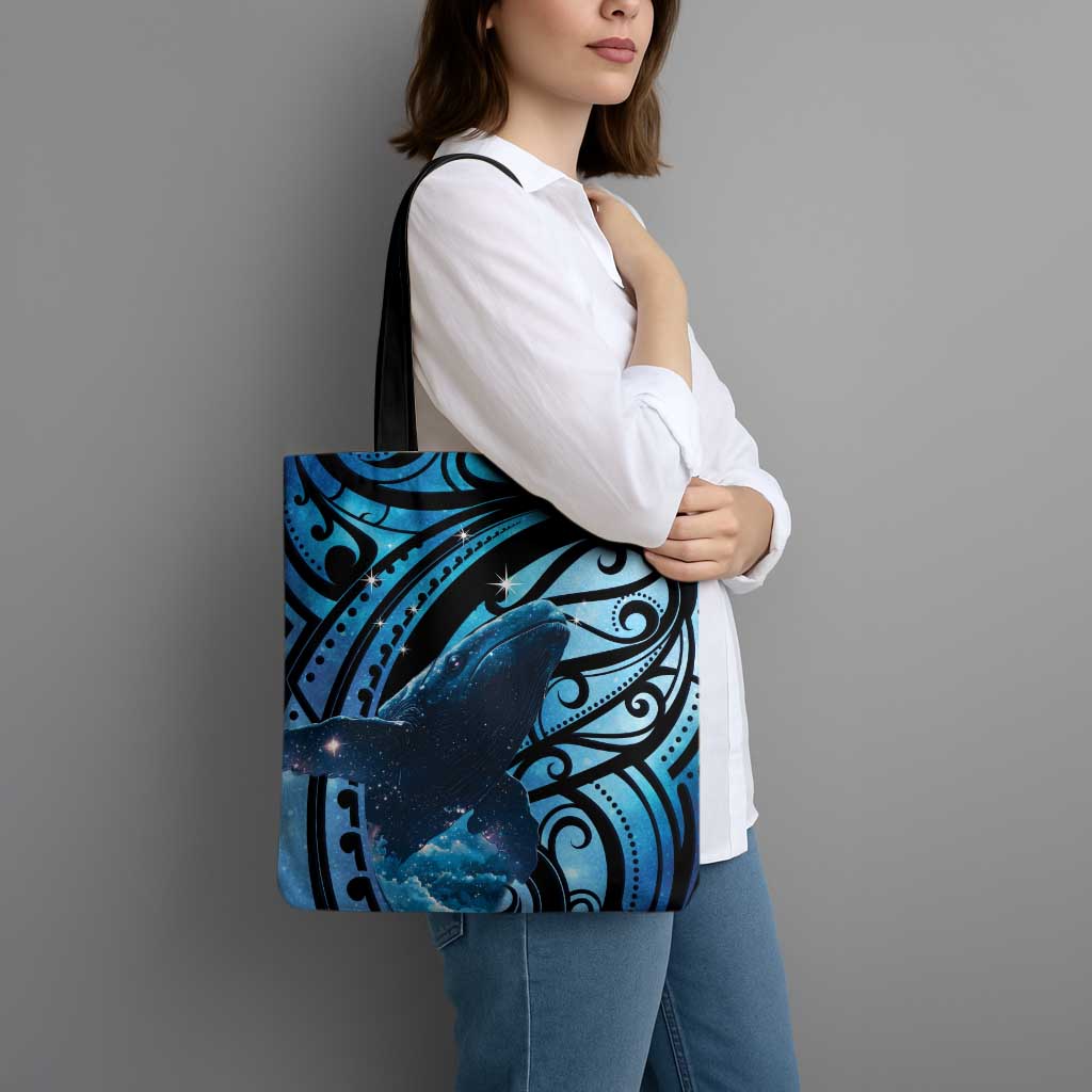 New Zealand Matariki Tote Bag Maori Humpback Whale Galaxy