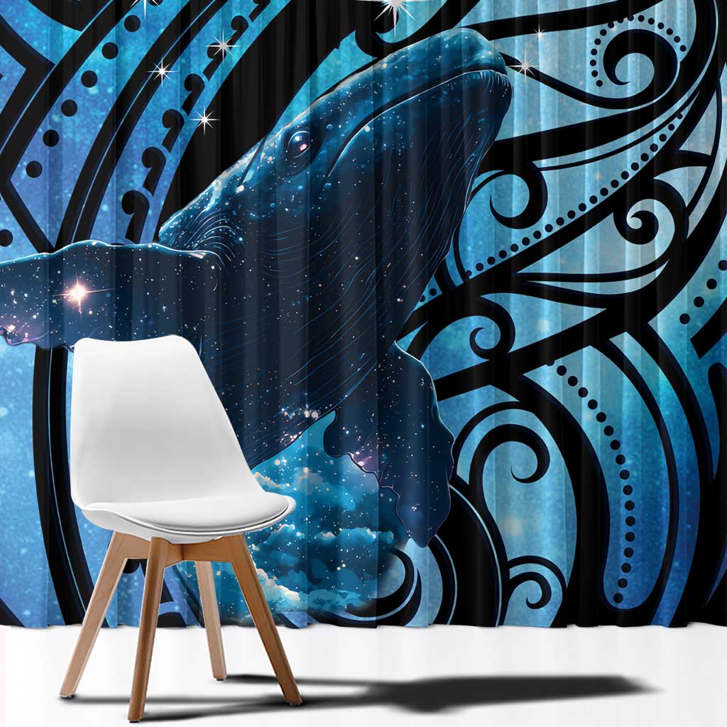 New Zealand Matariki Window Curtain Maori Humpback Whale Galaxy
