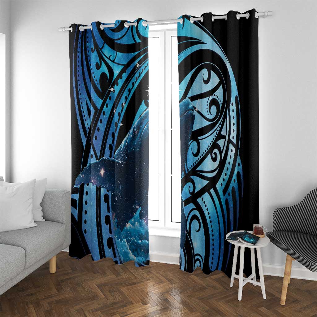 New Zealand Matariki Window Curtain Maori Humpback Whale Galaxy