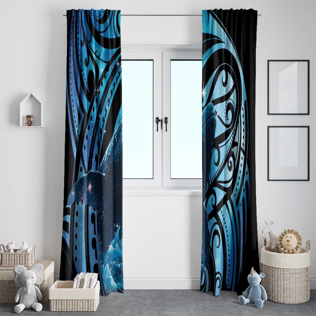 New Zealand Matariki Window Curtain Maori Humpback Whale Galaxy