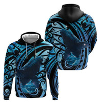 New Zealand Matariki Zip Hoodie Maori Humpback Whale Galaxy