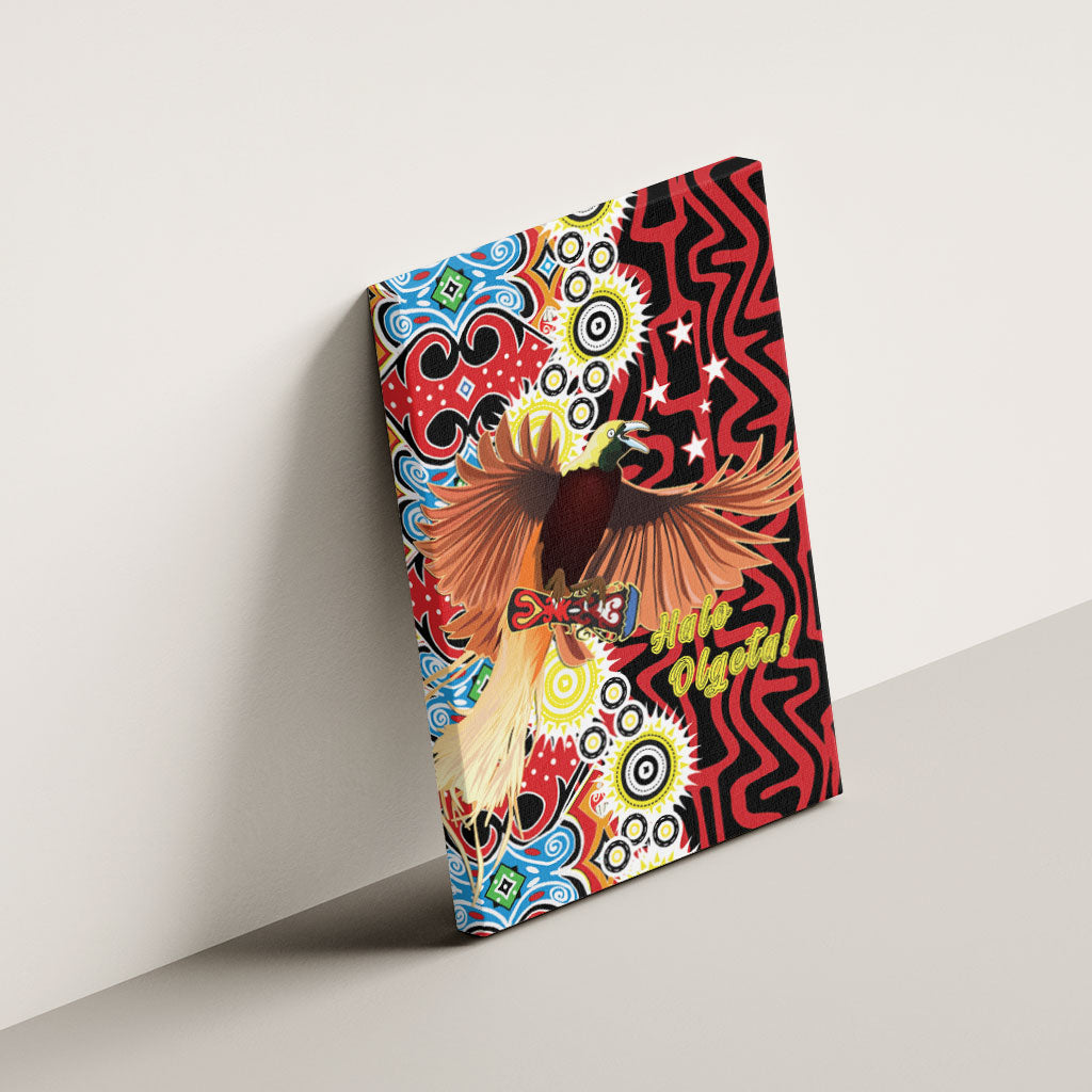 Papua New Guinea Pidgin Language Week Canvas Wall Art Halo Olgeta Tok Pisin Wik Bird Of Paradise Oro Batik LT22 - Polynesian Pride