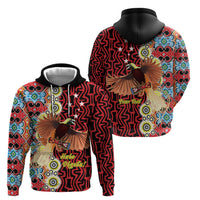 Personalised Papua New Guinea Pidgin Language Week Hoodie Halo Olgeta Tok Pisin Wik Bird Of Paradise Oro Batik LT22 - Polynesian Pride