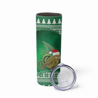 New Zealand Kakapo Christmas In July Skinny Tumbler Silver Fern Santa Xmas Green Color