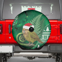 New Zealand Kakapo Christmas In July Spare Tire Cover Silver Fern Santa Xmas Green Color